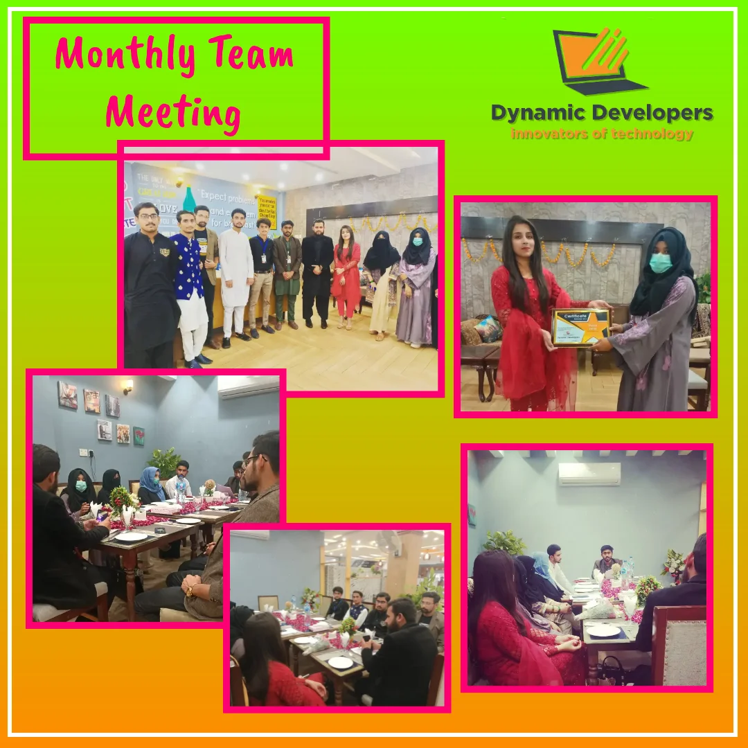 Team gathering of Fatima Soft. Limited Software House