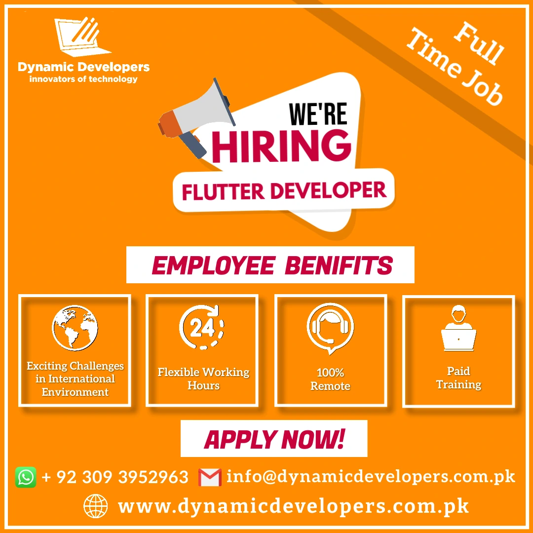 Flutter Developer Job, Fatima Soft. Limited